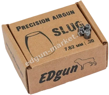 Пули Edgun Slug 7.62 мм 3.34 г (слаг): товар в упаковке, пули-слаги для дальней стрельбы из PCP