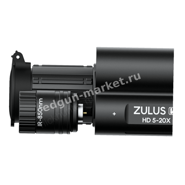 DNT ZULUS HD V2 5-20x на русском, с дальномером и баллистикой — объектив крупным планом