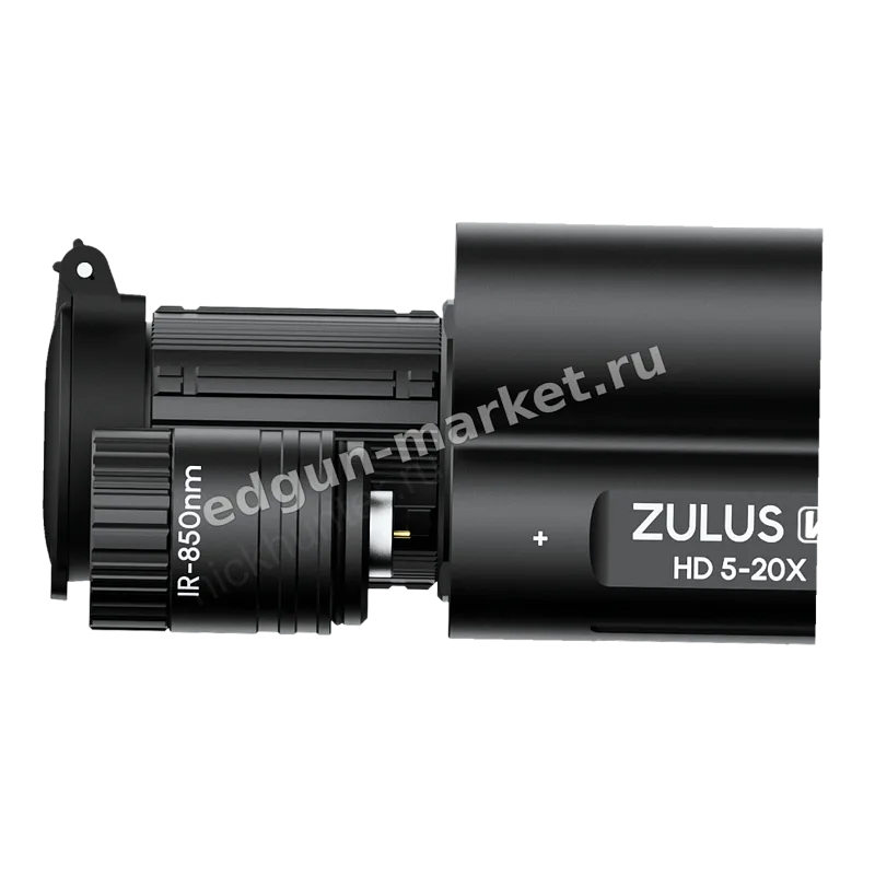 DNT ZULUS HD V2 5-20x на русском, с дальномером и баллистикой — объектив крупным планом