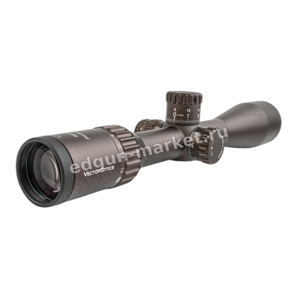 Continental x6 4-24x50 Coyote FDE под углом, объектив в фокусе