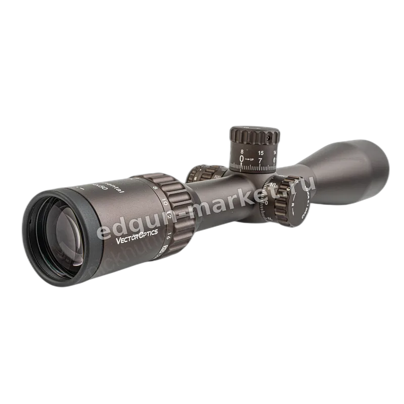 Continental x6 4-24x50 Coyote FDE под углом, объектив в фокусе