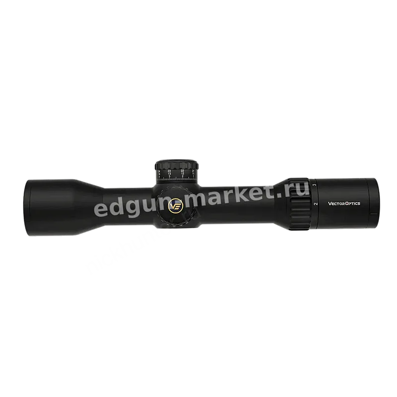 Профиль трубы сбоку оптического прицела Vector Optics Continental x6 2-12x44 CTR FFP 34мм