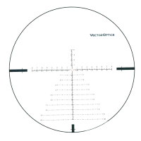 Прицельная сетка в поле зрения оптического прицела Vector Optics Continental x6 3-18x50 VCT FFP 34mm