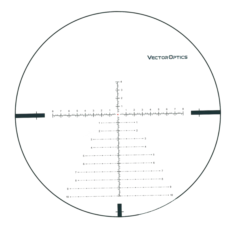Прицельная сетка в поле зрения оптического прицела Vector Optics Continental x6 3-18x50 VCT FFP 34mm