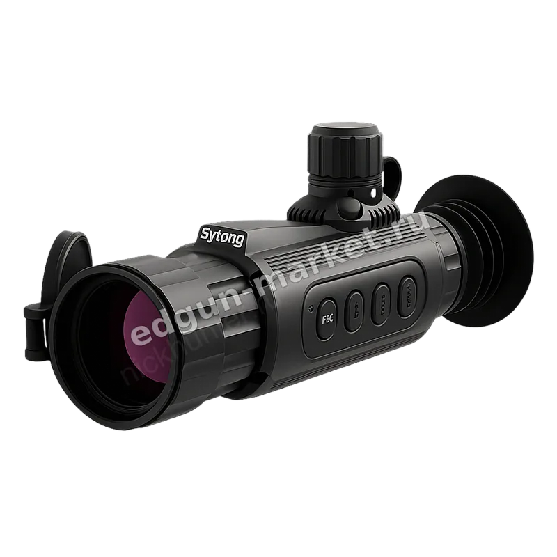 Корпус сбоку — тепловизионный прицел Sytong AM06-35 (640×512, 35 мм)