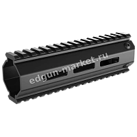 Кожух модератора BEGEMOT 350 мм — труба под углом, окна по всей длине