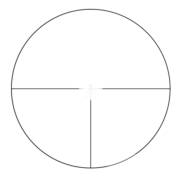 Прицельная сетка в поле зрения оптического прицела Vector Optics Continental x6 2-12x44 CTR FFP 34мм