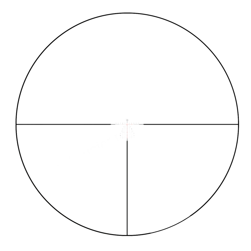 Прицельная сетка в поле зрения оптического прицела Vector Optics Continental x6 2-12x44 CTR FFP 34мм