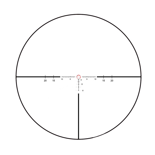 Прицельная сетка в поле зрения оптического прицела Vector Optics Continental x6 1-6x24 Tactical LPVO