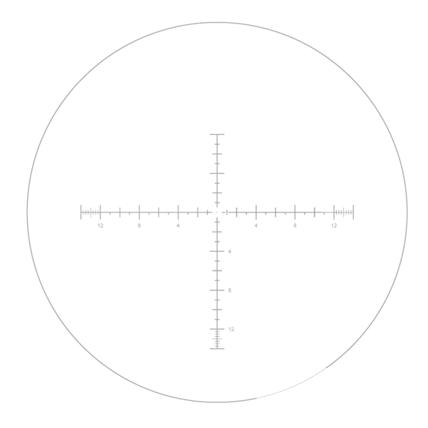 Прицельная сетка в поле зрения оптического прицела Vector Optics Continental x8 6-48x56 ED MOA Tactical
