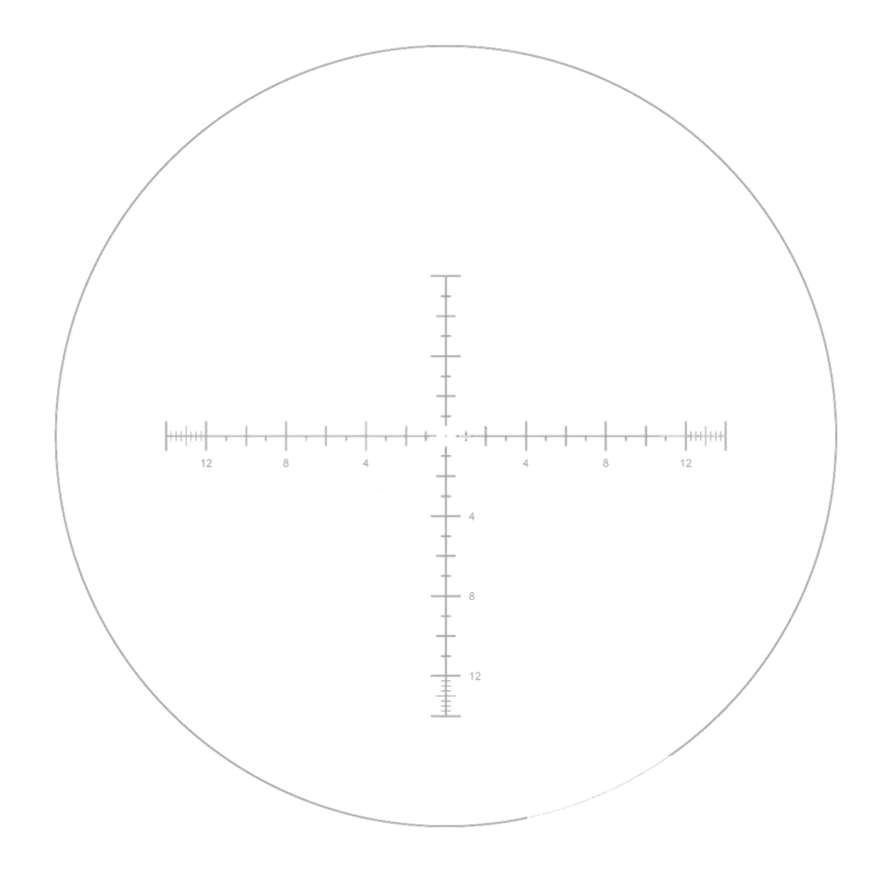 Прицельная сетка в поле зрения оптического прицела Vector Optics Continental x8 6-48x56 ED MOA Tactical