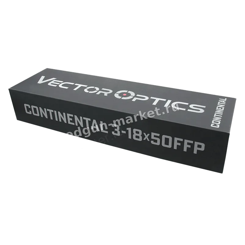 Упаковка производителя оптического прицела Vector Optics Continental x6 3-18x50 VCT FFP 34mm