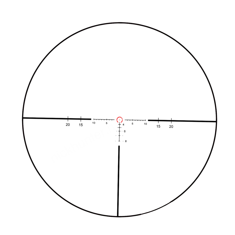 Сетка Continental x6 1-6x24 Tactical: красный круг и горизонтальная шкала