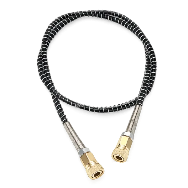 Шланг PCP 100 см Foster (мама-мама) до 400 бар, резьба M10×1 — изделие целиком, заправка PCP-винтовки от баллона высокого давления