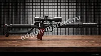 EDgun Леший 2 с гладким цевьём на деревянном столе в тёмной студии