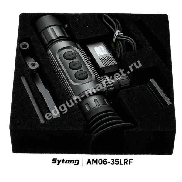 Комплект поставки — тепловизионный прицел Sytong AM06-35 LRF (640×512, 35 мм) с дальномером