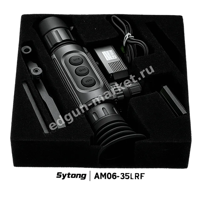 Комплект поставки — тепловизионный прицел Sytong AM06-35 LRF (640×512, 35 мм) с дальномером