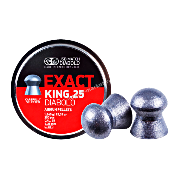 Пули JSB Exact King 6.35 мм 1.645 г (350 шт.) — купить в Edgun Market