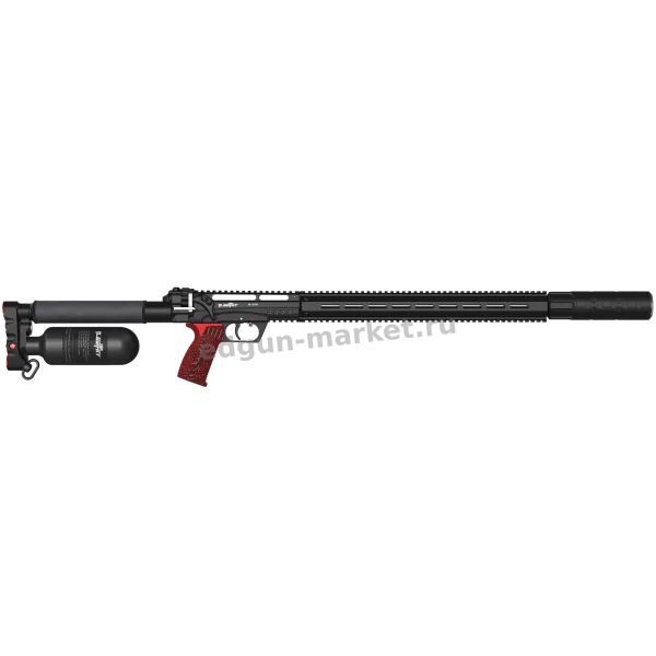 EDgun Леший 2 BEGEMOT с цевьём Weaver и колбой 0,35 л, ствол 600 мм — вид слева