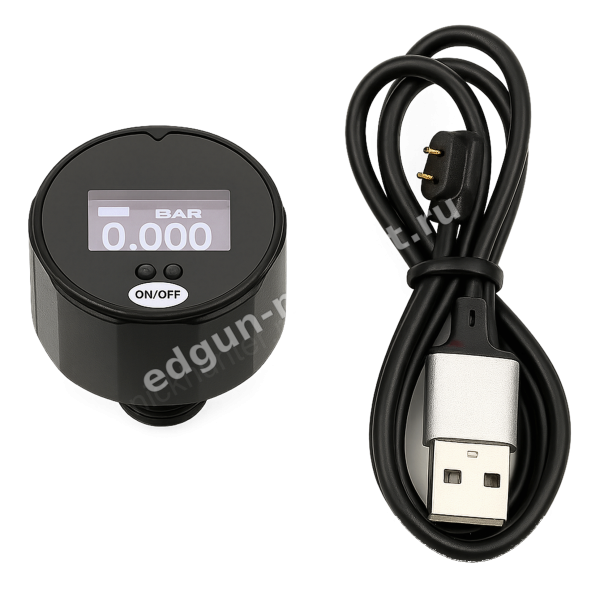 Цифровой манометр 25 мм на 400 бар с экраном и USB-кабелем в комплекте