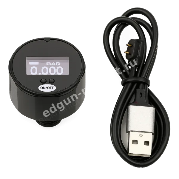 Цифровой манометр 25 мм на 400 бар с экраном и USB-кабелем в комплекте