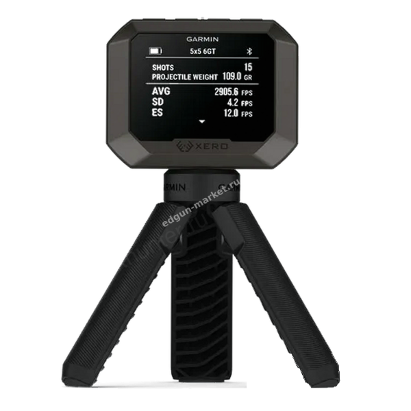 Экран Garmin Xero C2 с массой снаряда и средней скоростью серии