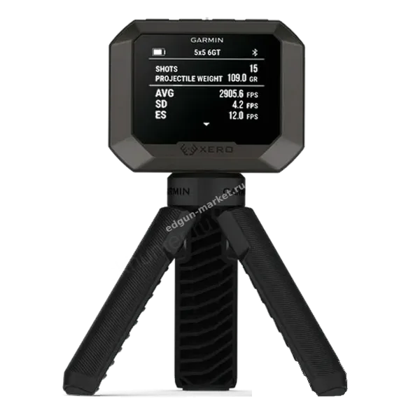 Экран Garmin Xero C2 с массой снаряда и средней скоростью серии