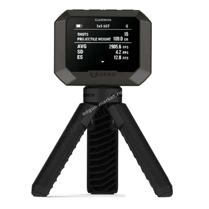 Экран Garmin Xero C2 с массой снаряда и средней скоростью серии
